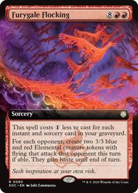 Furygale Flocking (Extended Art) (80) [Commander: Secrets of Strixhaven]