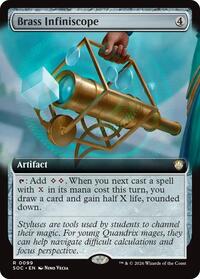 Brass Infiniscope (Extended Art) (99) [Commander: Secrets of Strixhaven]