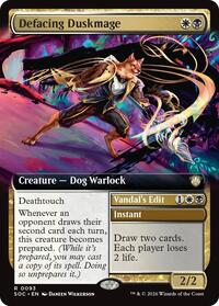 Defacing Duskmage (Extended Art) (93) [Commander: Secrets of Strixhaven]