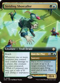 Striding Shotcaller (Extended Art) (98) [Commander: Secrets of Strixhaven]