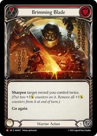 Brimming Blade (Red) (AHA011) [Armory Deck Origins: Hala]