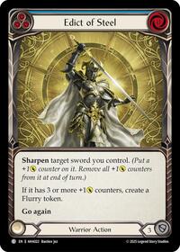 Edict Of Steel (Blue) (AHA022) [Armory Deck Origins: Hala]