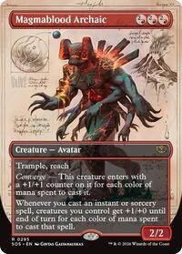 Magmablood Archaic (Borderless) (295) [Secrets of Strixhaven]