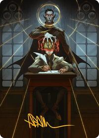Vampiric Tutor Art Card (Gold-Stamped Signature) (45) [Art Series: Secrets of Strixhaven]