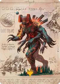Magmablood Archaic Art Card (Gold-Stamped Planeswalker Symbol) (31) [Art Series: Secrets of Strixhaven]