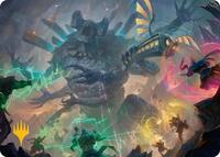 Moment of Reckoning Art Card (Gold-Stamped Planeswalker Symbol) (19) [Art Series: Secrets of Strixhaven]