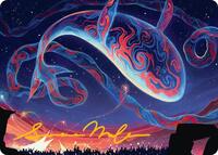 Spectacular Skywhale Art Card (Gold-Stamped Signature) (24) [Art Series: Secrets of Strixhaven]