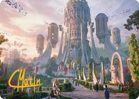 Command Tower Art Card (Gold-Stamped Signature) (39) [Art Series: Secrets of Strixhaven]