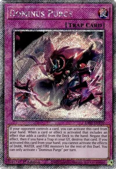 Dominus Purge (Platinum Secret Rare) (RA05-EN150) [Rarity Collection 5]