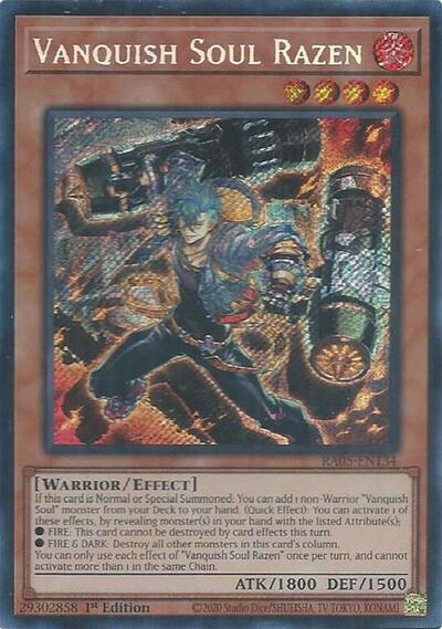 Vanquish Soul Razen (Secret Rare) (RA05-EN134) [Rarity Collection 5]