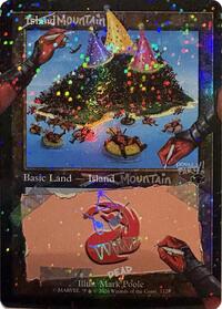 Mountain (7128) (Pool Party Foil) (7128) [Secret Lair Drop Series]