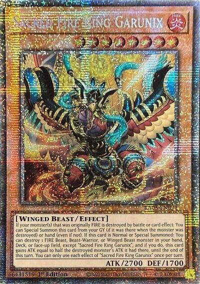 Sacred Fire King Garunix (Starlight Rare) (RA05-EN031) [Rarity Collection 5]