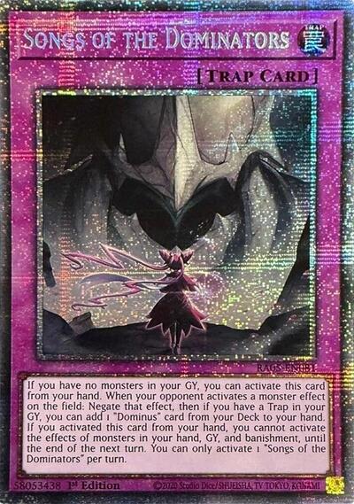 Songs of the Dominators (Starlight Rare) (RA05-EN081) [Rarity Collection 5]
