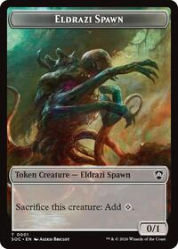 Eldrazi Spawn // Worm Double-Sided Token (1 // 26) [Commander: Secrets of Strixhaven]