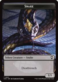 Snake // Zombie Double-Sided Token (11 // 12) [Commander: Secrets of Strixhaven]