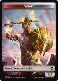 Spirit (0025) // Copy Double-Sided Token (25 // 1) [Commander: Secrets of Strixhaven]