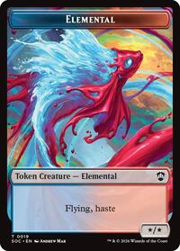 Elemental (0019) // Copy Double-Sided Token (19 // 1) [Commander: Secrets of Strixhaven]