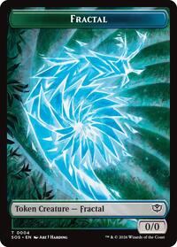 Fractal (0004) // Spirit (0010) Double-Sided Token (4 // 10) [Secrets of Strixhaven]