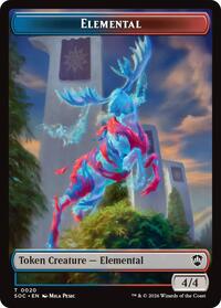 Elemental (0020) // Food Double-Sided Token (20 // 27) [Commander: Secrets of Strixhaven]