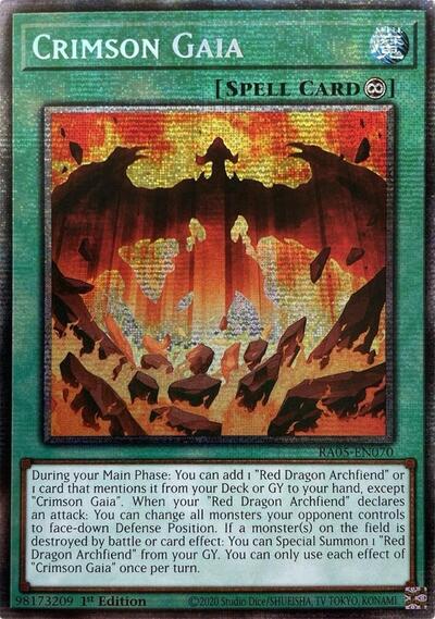 Crimson Gaia (Starlight Rare) (RA05-EN070) [Rarity Collection 5]