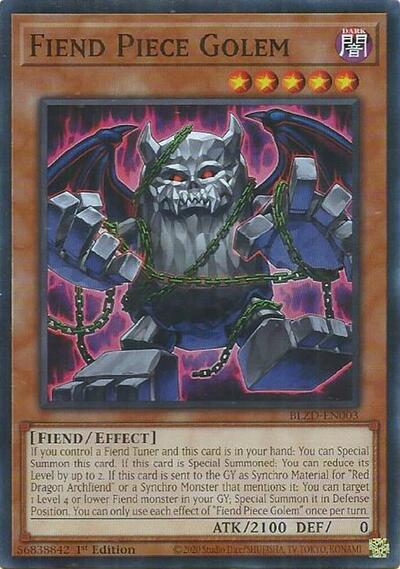Fiend Piece Golem (BLZD-EN003) [Blazing Dominion]