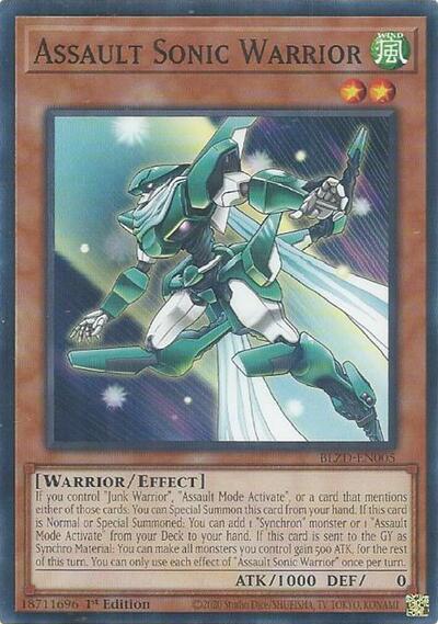 Assault Sonic Warrior (BLZD-EN005) [Blazing Dominion]