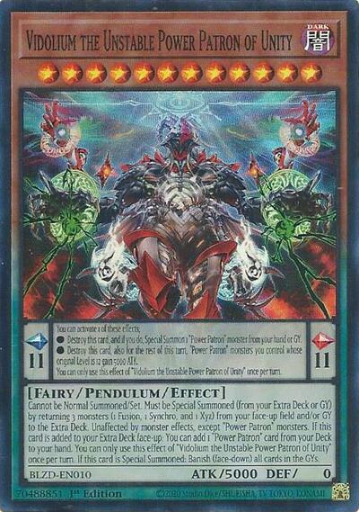 Vidolium the Unstable Power Patron of Unity (BLZD-EN010) [Blazing Dominion]