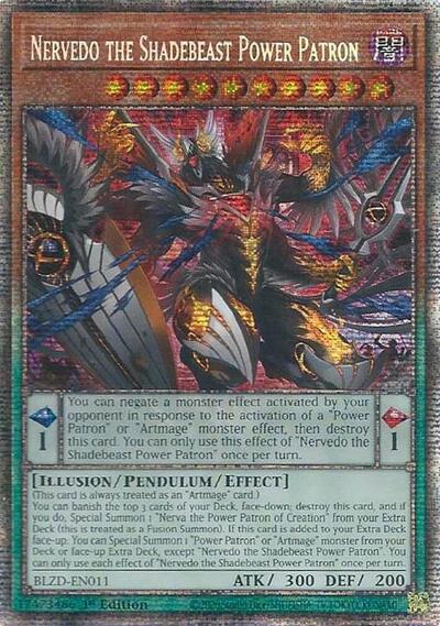 Nervedo the Shadebeast Power Patron (Starlight Rare) (BLZD-EN011) [Blazing Dominion]
