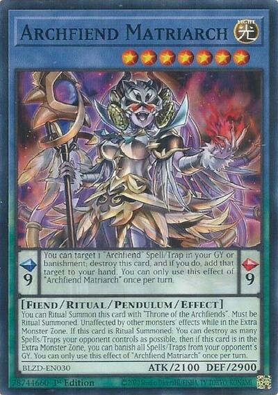 Archfiend Matriarch (BLZD-EN030) [Blazing Dominion]