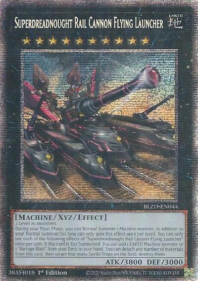 Superdreadnought Rail Cannon Flying Launcher (Starlight Rare) (BLZD-EN044) [Blazing Dominion]