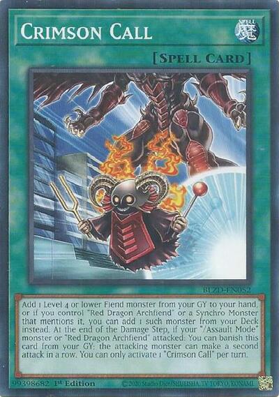 Crimson Call (BLZD-EN052) [Blazing Dominion]