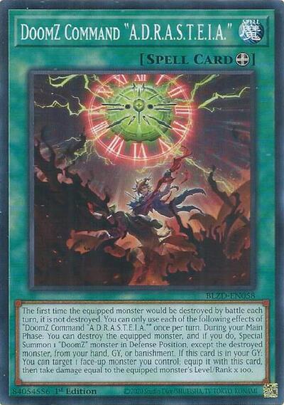 DoomZ Command "A.D.R.A.S.T.E.I.A." (BLZD-EN058) [Blazing Dominion]