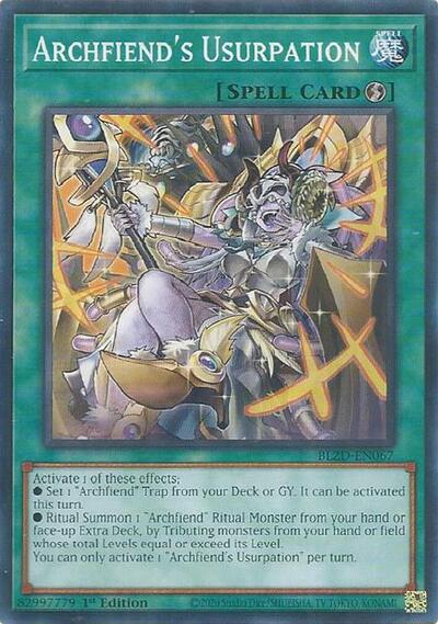 Archfiend's Usurpation (BLZD-EN067) [Blazing Dominion]
