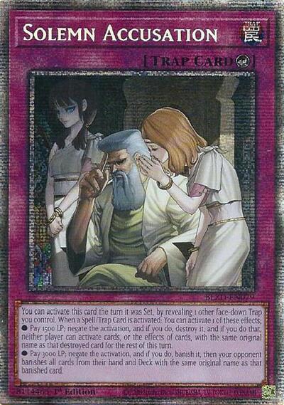 Solemn Accusation (Starlight Rare) (BLZD-EN079) [Blazing Dominion]