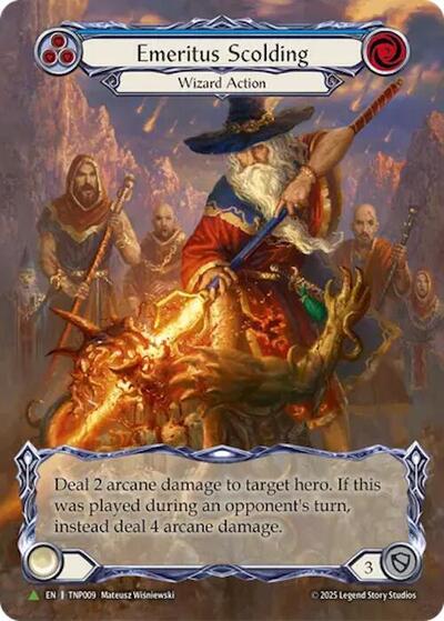 Emeritus Scolding (Blue) (Marvel) - TNP009 (TNP009) [Flesh and Blood: Promo Cards]
