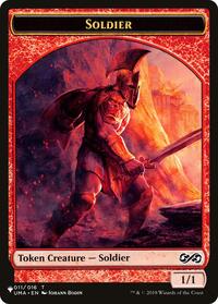 Soldier (UMA) // Dwarf (ELD) Double-sided Token (11 // 7) [The List Reprints]