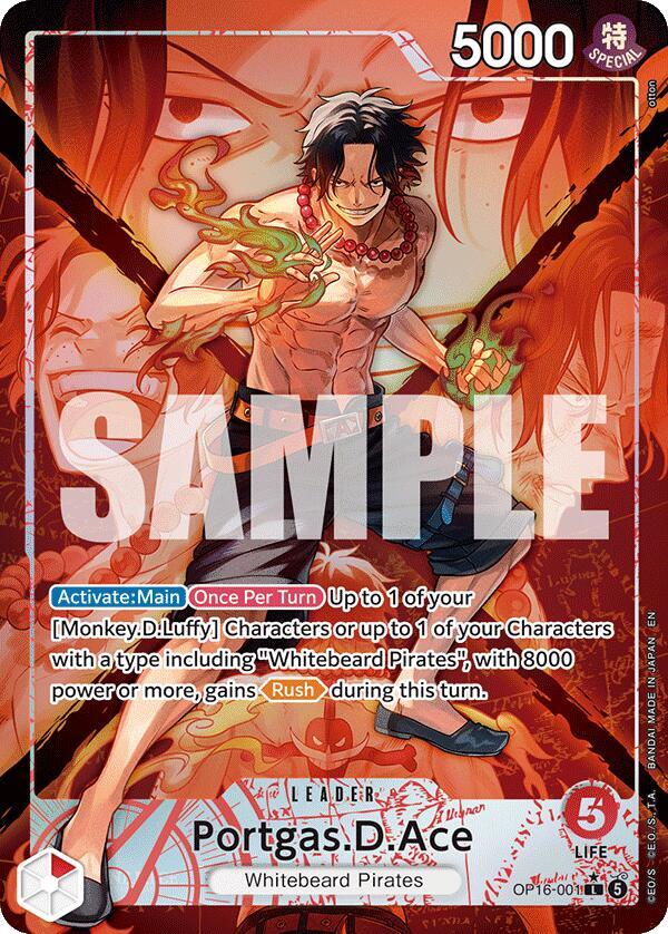 Portgas.D.Ace (001) (Alternate Art) (OP16-001) [The Time of Battle]