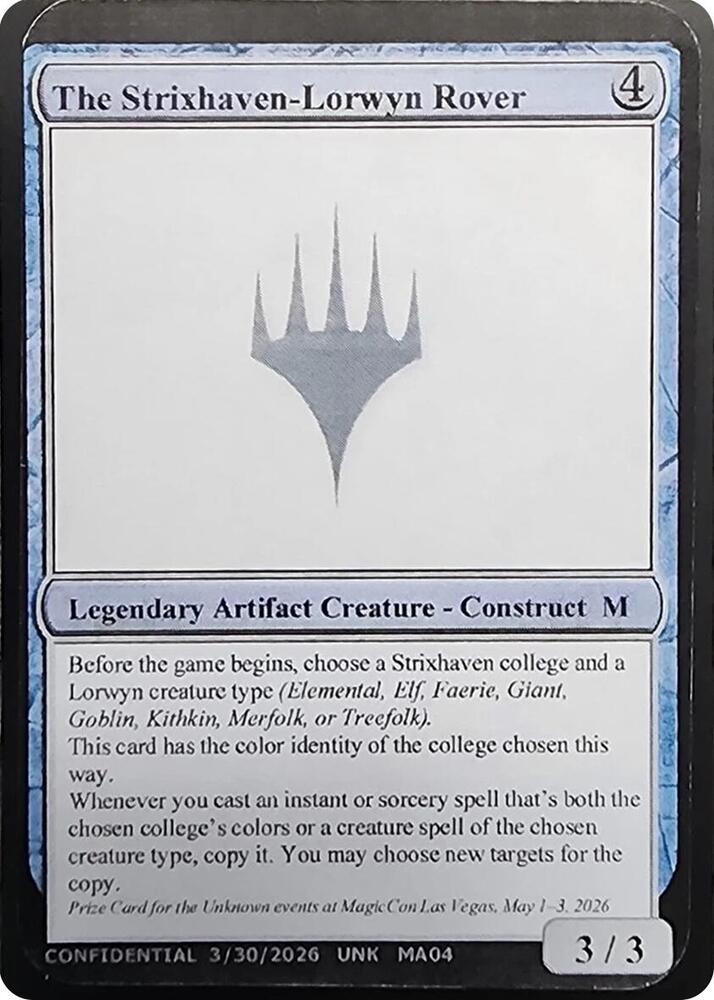 The Strixhaven-Lorwyn Rover [Un-Known Event Playtest Cards]