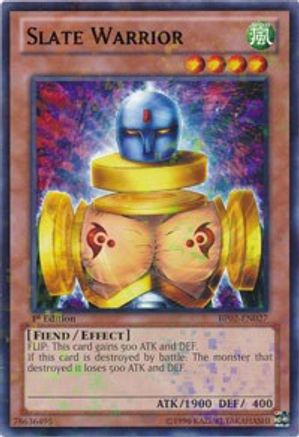 Slate Warrior (Mosaic Rare) (BP02-EN027) - Battle Pack 2: War of the Giants 1st Edition