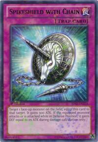 Spikeshield with Chain (Mosaic Rare) (BP02-EN214) [Battle Pack 2: War of the Giants]