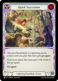 Quick Succession (Blue) (OMN085) [Omens of the Third Age]