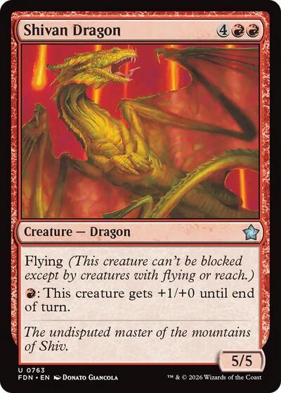Shivan Dragon (0763) (763) [Foundations]
