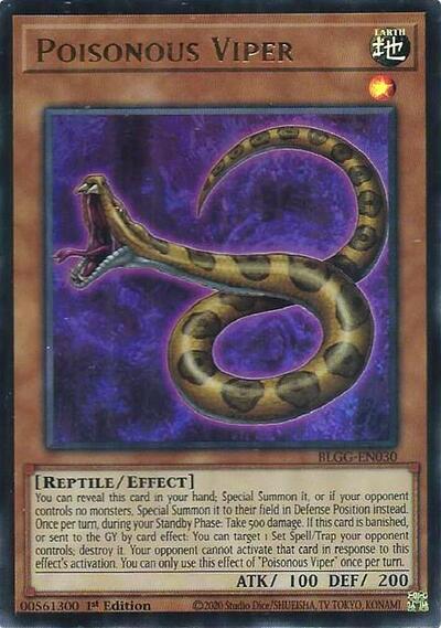 Poisonous Viper (BLGG-EN030) [Battles of Legend: Glorious Gallery]