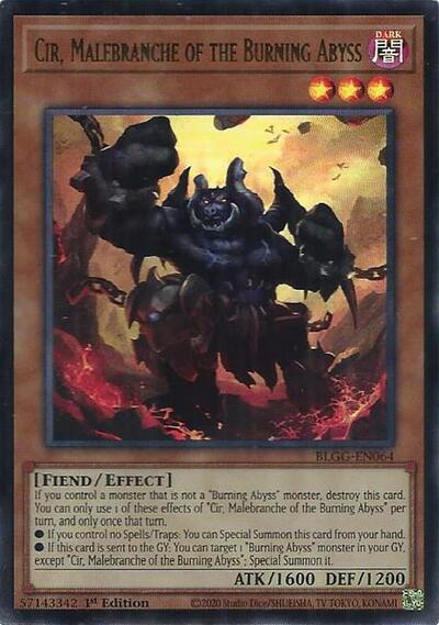 Cir, Malebranche of the Burning Abyss (BLGG-EN064) [Battles of Legend: Glorious Gallery]