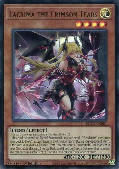 Lacrima the Crimson Tears (BLGG-EN081) [Battles of Legend: Glorious Gallery]