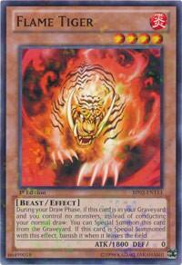 Flame Tiger (Mosaic Rare) (BP02-EN113) [Battle Pack 2: War of the Giants]