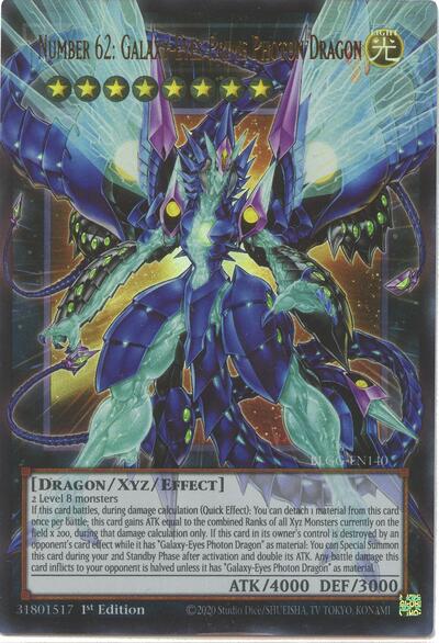Number 62: Galaxy-Eyes Prime Photon Dragon (BLGG-EN140) [Battles of Legend: Glorious Gallery]