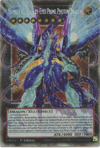 Number 62: Galaxy-Eyes Prime Photon Dragon (Starlight Rare) (BLGG-EN140) [Battles of Legend: Glorious Gallery]