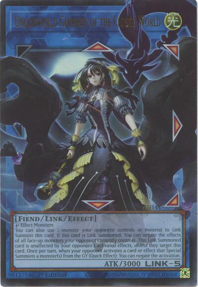 Underworld Goddess of the Closed World (BLGG-EN144) [Battles of Legend: Glorious Gallery]
