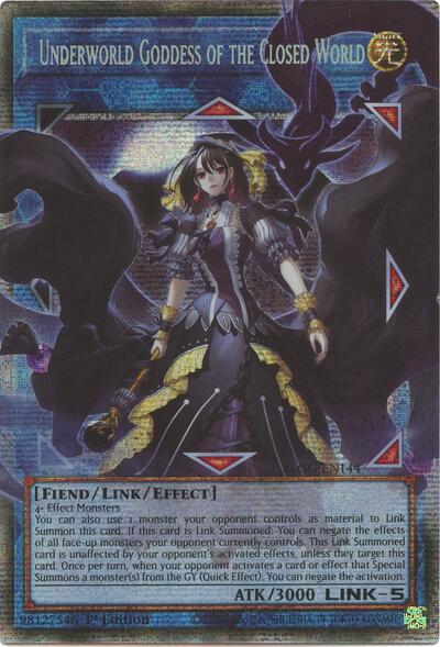 Underworld Goddess of the Closed World (Starlight Rare) (BLGG-EN144) [Battles of Legend: Glorious Gallery]
